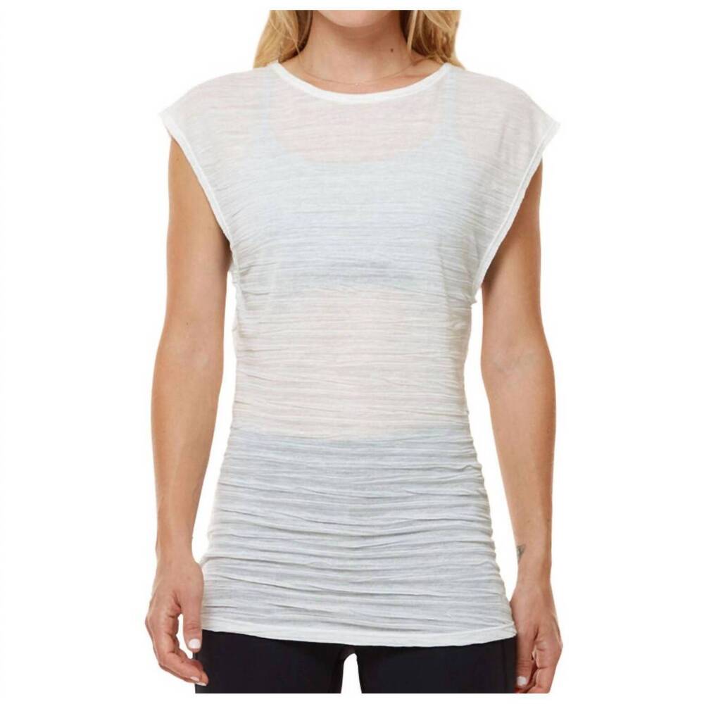NEW SHAPE ACTIVE twist athletic tank top in winter white